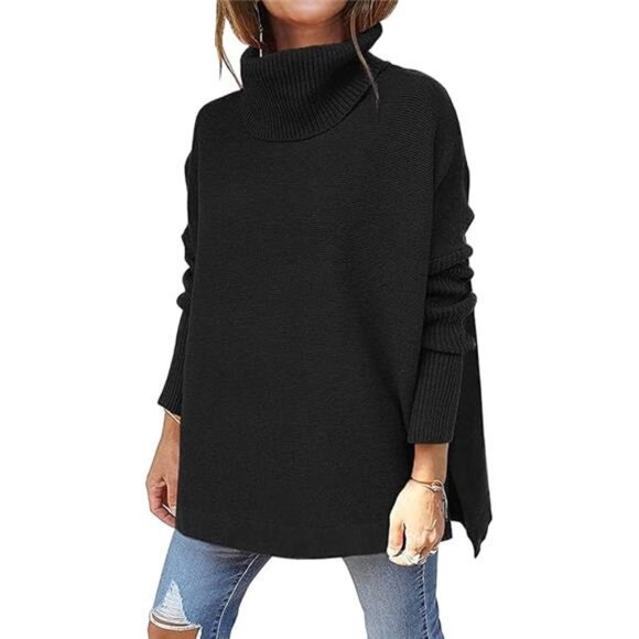 Cozy Oversized Turtleneck Sweater | Chic Ribbed Knit Pullover | Fall & Winter - Picture 7 of 7